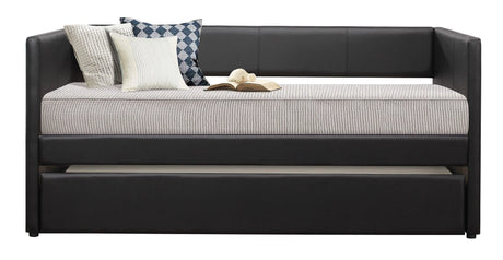 Adra Black Twin Daybed with Trundle by Homelegance at Eve Furniture