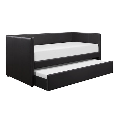 Adra Black Twin Daybed with Trundle by Homelegance at Eve Furniture