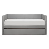 Adra Gray Twin Daybed with Trundle by Homelegance at Eve Furniture