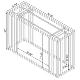 Adri Clear and Black Nickel Rectangular Glass Top Sofa Table by Coaster at Eve Furniture