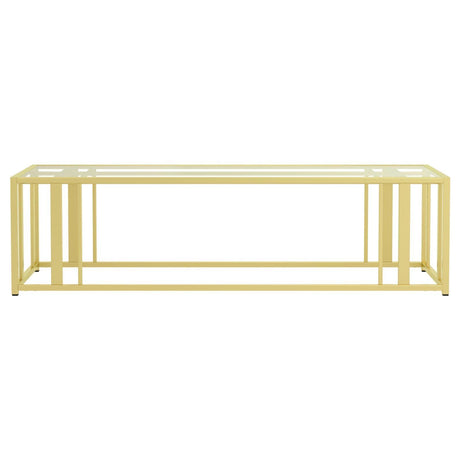 Adri Matte Brass Metal Frame Coffee Table by Coaster at Eve Furniture