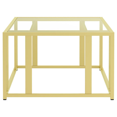 Adri Matte Brass Metal Frame Coffee Table by Coaster at Eve Furniture