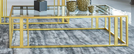 Adri Matte Brass Metal Frame Coffee Table by Coaster at Eve Furniture