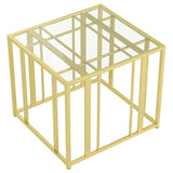 Adri Matte Brass Metal Frame End Table by Coaster at Eve Furniture