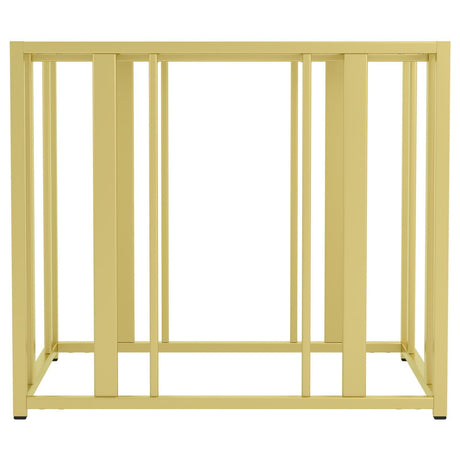 Adri Matte Brass Metal Frame End Table by Coaster at Eve Furniture