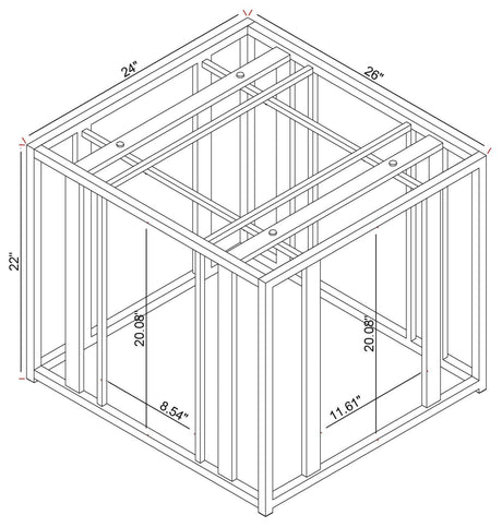 Adri Matte Brass Metal Frame End Table by Coaster at Eve Furniture