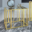 Adri Matte Brass Metal Frame End Table by Coaster at Eve Furniture