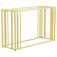 Adri Matte Brass Metal Frame Sofa Table by Coaster at Eve Furniture