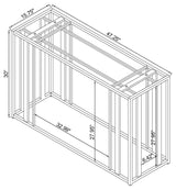 Adri Matte Brass Metal Frame Sofa Table by Coaster at Eve Furniture