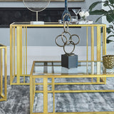 Adri Matte Brass Metal Frame Sofa Table by Coaster at Eve Furniture