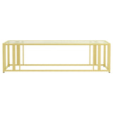 Adri Matte Brass Metal Frame Coffee Table