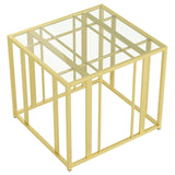 Adri Metal Frame End Table Matte Brass