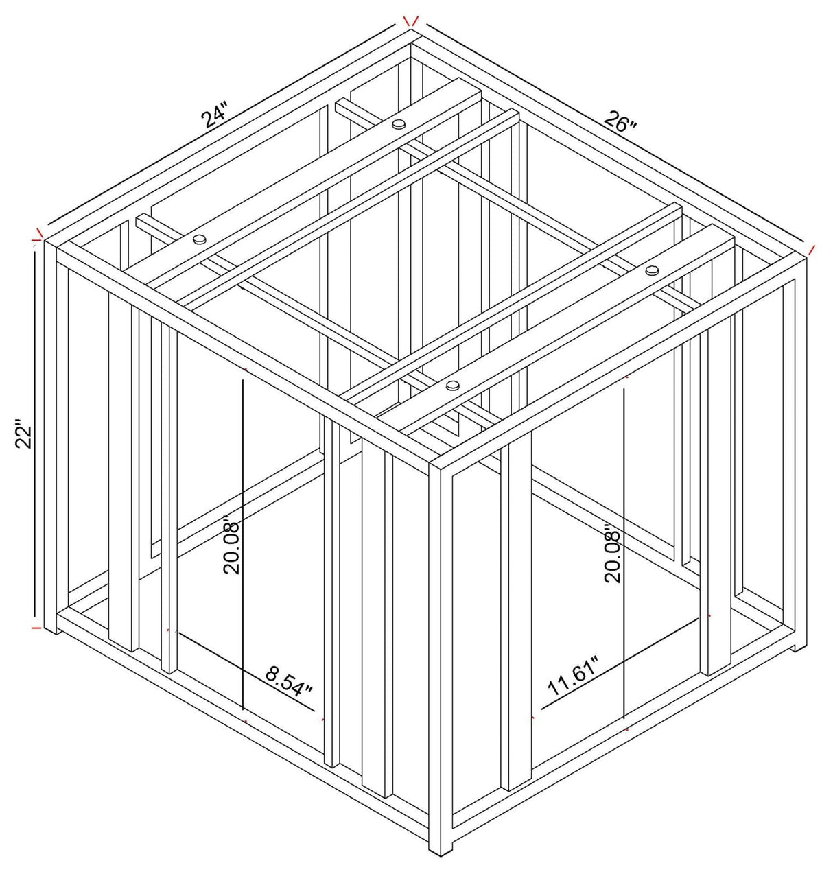 Adri Metal Frame End Table Matte Brass