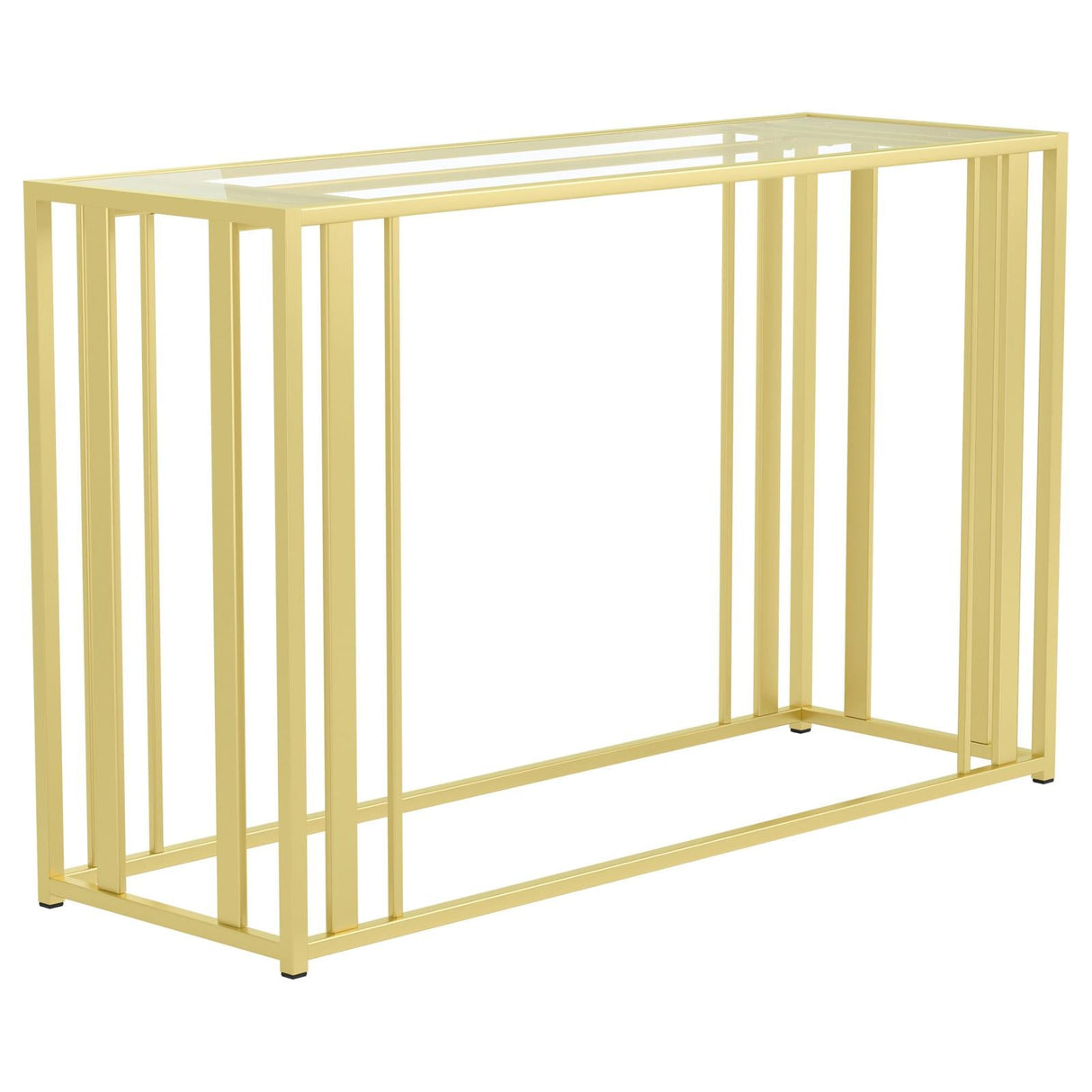 Adri Metal Frame Sofa Table Matte Brass