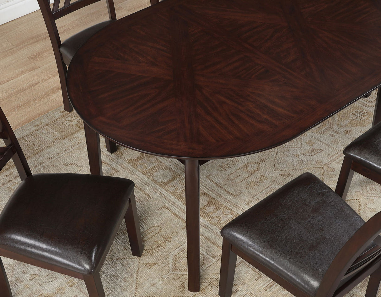 Adrian Espresso 60″ Oval Dining Table by Steve Silver at Eve Furniture