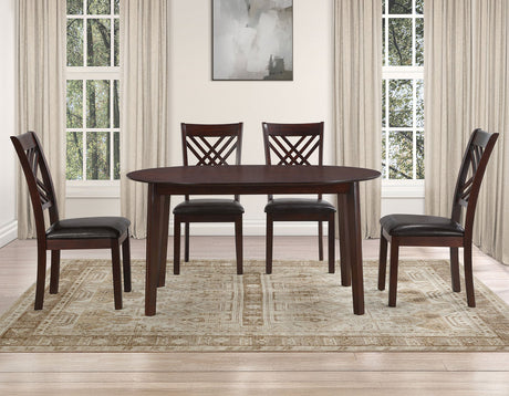 Adrian Espresso Oval Dining Room Set by Steve Silver at Eve Furniture