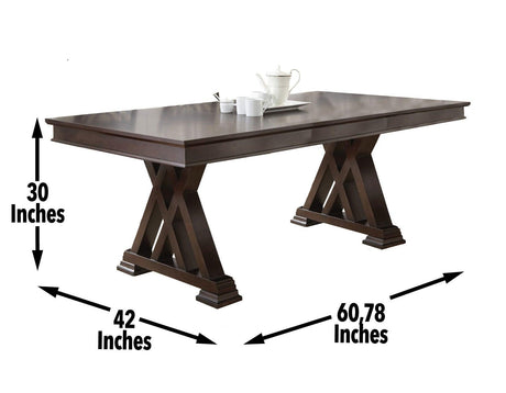 Adrian Table w/18″ Leaf by Steve Silver at Eve Furniture