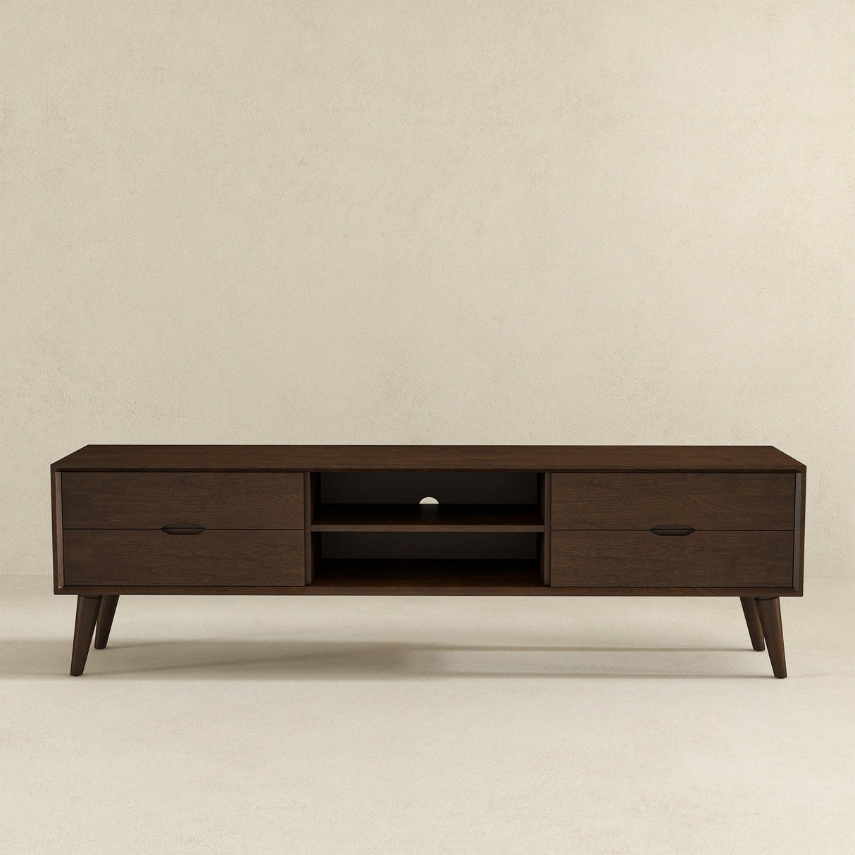 Adrian TV Stand (Walnut) by Ashcroft Furniture at Eve Furniture