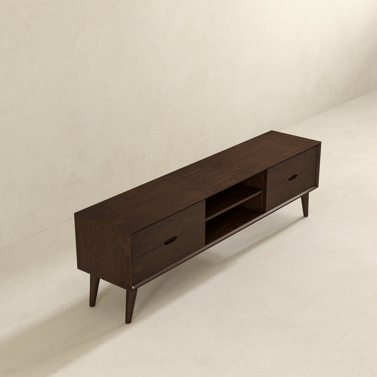 Adrian TV Stand (Walnut) by Ashcroft Furniture at Eve Furniture