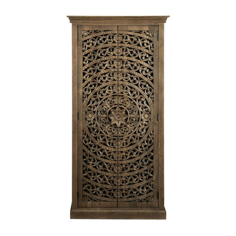 Adriana Brown Tall-Cabinet by Crestview at Eve Furniture