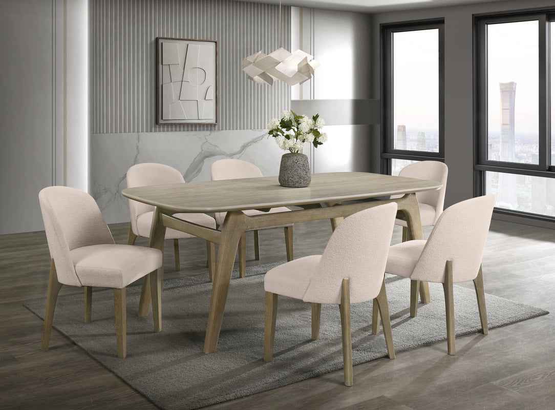 Adriana Brown/Beige 7-Piece Dining Room Set by Happy Homes at Eve Furniture