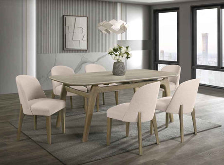 Adriana Brown/Beige 7-Piece Dining Room Set by Happy Homes at Eve Furniture