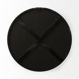 Adrianna Black Metal Round Mirror by Mercana at Eve Furniture