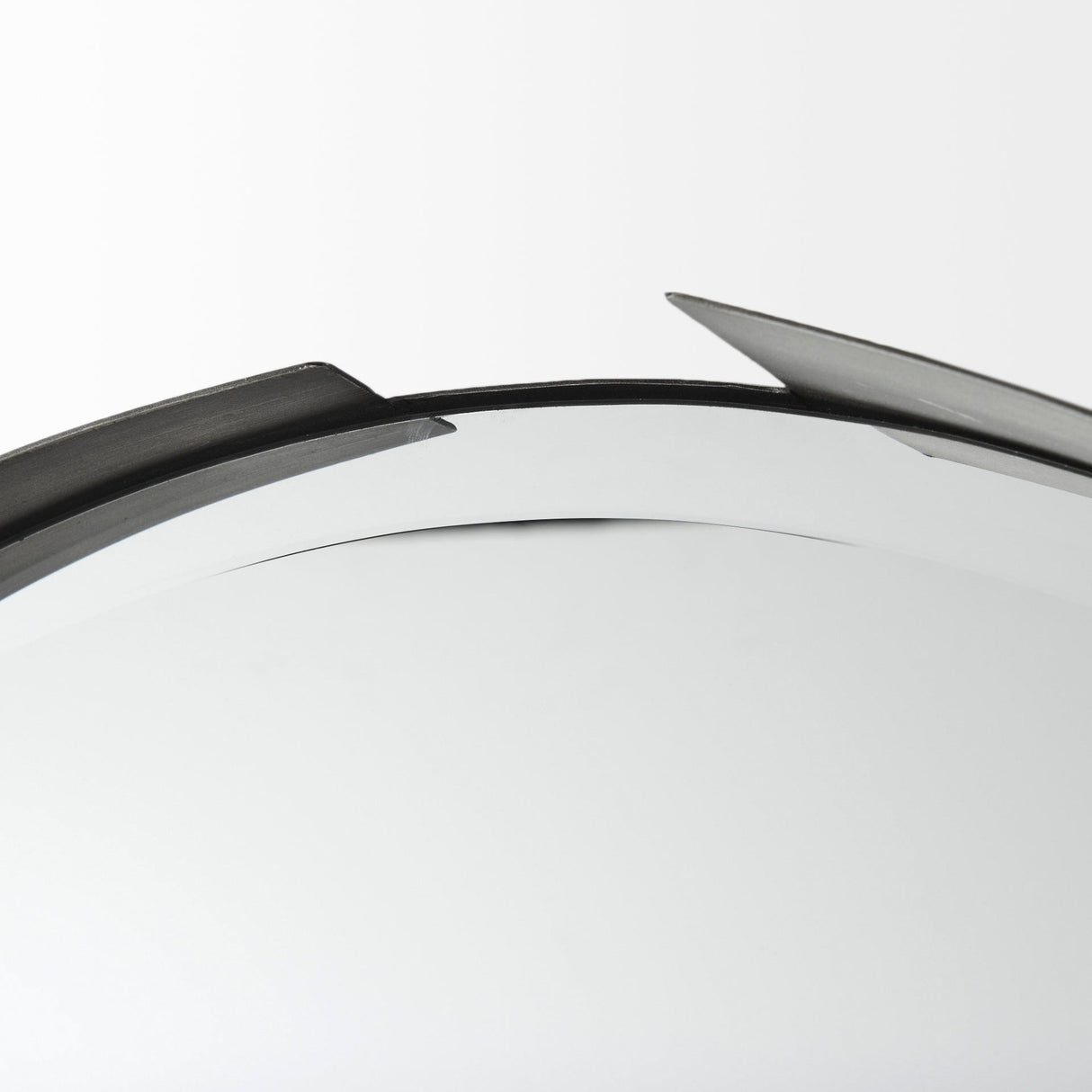 Adrianna Black Metal Round Mirror by Mercana at Eve Furniture