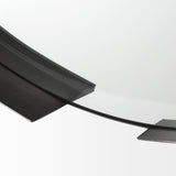 Adrianna Black Metal Round Mirror by Mercana at Eve Furniture