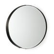 Adrianna Black Metal Round Mirror by Mercana at Eve Furniture