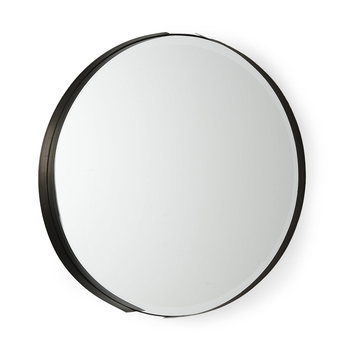 Adrianna Black Metal Round Mirror by Mercana at Eve Furniture