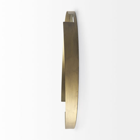 Adrianna Gold Metal Round Mirror by Mercana at Eve Furniture