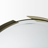 Adrianna Gold Metal Round Mirror by Mercana at Eve Furniture