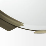Adrianna Gold Metal Round Mirror by Mercana at Eve Furniture