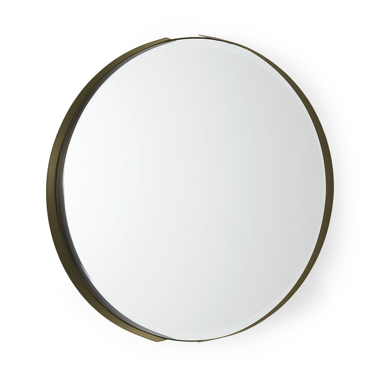 Adrianna Gold Metal Round Mirror by Mercana at Eve Furniture