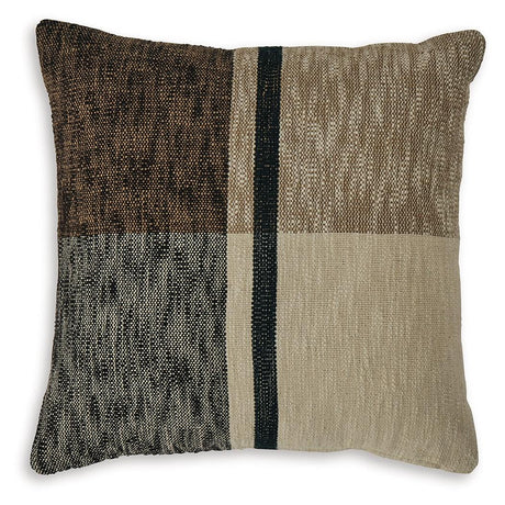 Adrielton Black/Brown/Tan Pillow (Set of 4) by Ashley at Eve Furniture