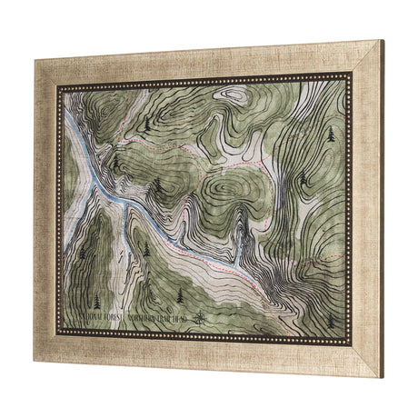 Adventure Map by Chad Mackay a Hand Embelished Textured Framed Art Print by Mercana at Eve Furniture