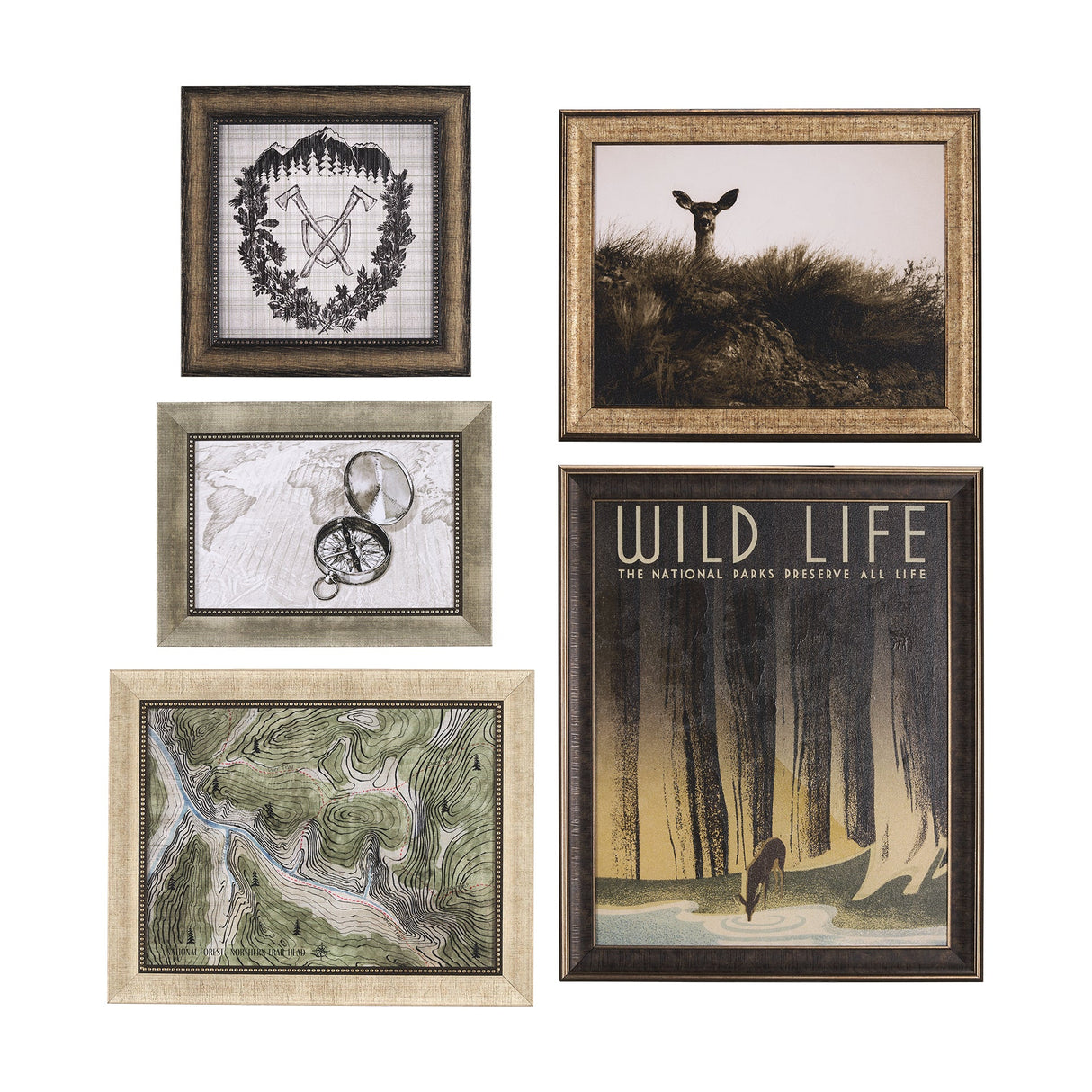 Adventure Map by Chad Mackay a Hand Embelished Textured Framed Art Print by Mercana at Eve Furniture
