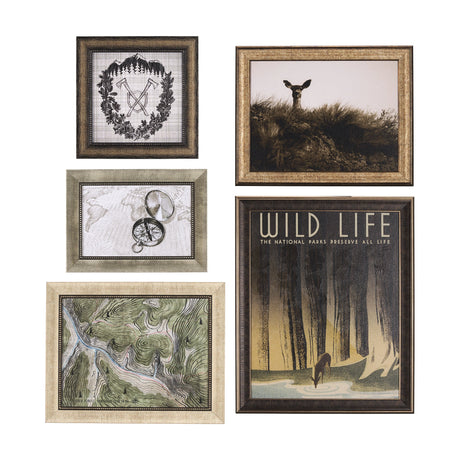 Adventure Map by Chad Mackay a Hand Embelished Textured Framed Art Print by Mercana at Eve Furniture