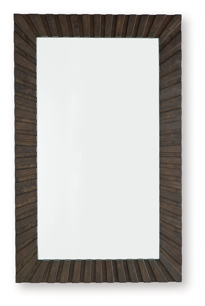 Advin Dark Brown Accent Mirror by Ashley at Eve Furniture