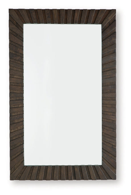 Advin Dark Brown Accent Mirror by Ashley at Eve Furniture