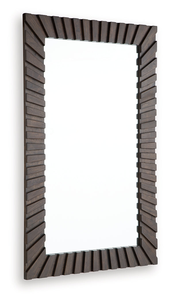 Advin Dark Brown Accent Mirror by Ashley at Eve Furniture