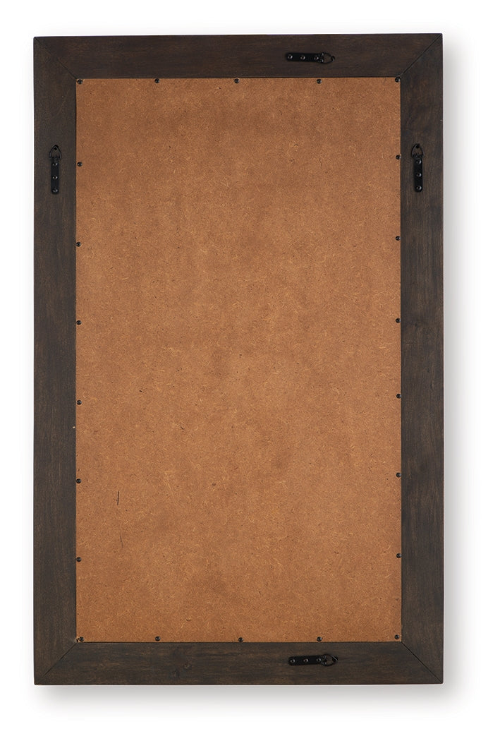 Advin Dark Brown Accent Mirror by Ashley at Eve Furniture