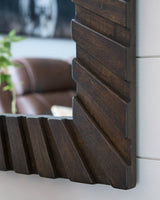 Advin Dark Brown Accent Mirror by Ashley at Eve Furniture