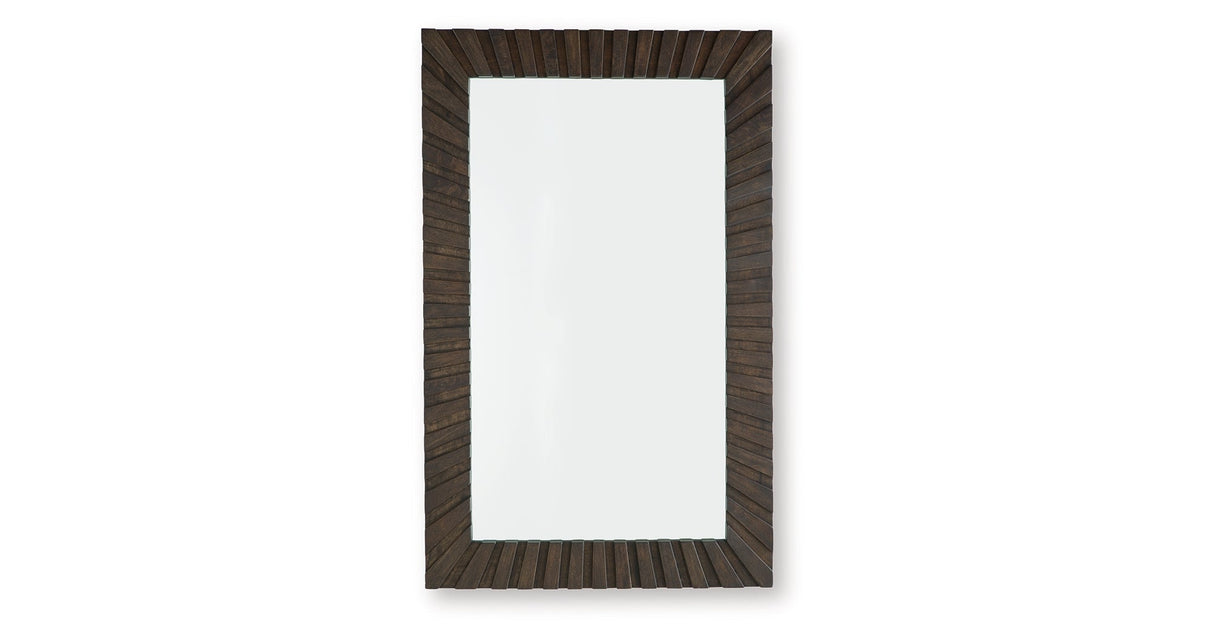 Advin Dark Brown Accent Mirror by Ashley at Eve Furniture
