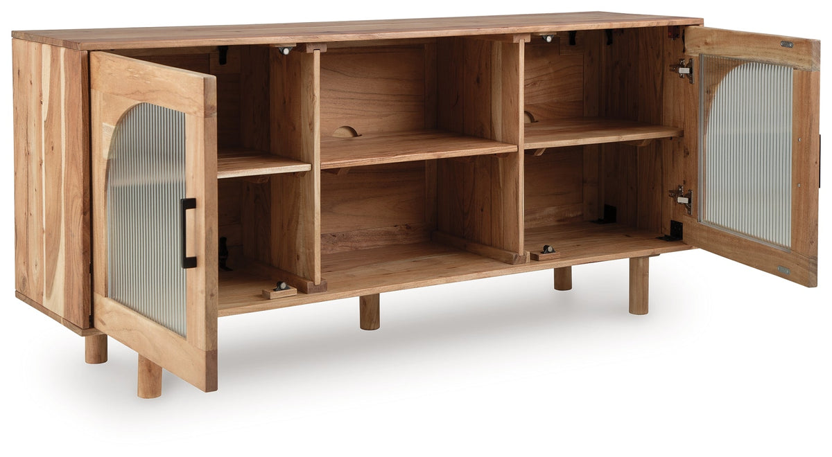 Adway Natural Brown Accent Cabinet by Ashley at Eve Furniture