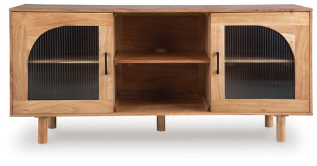 Adway Natural Brown Accent Cabinet by Ashley at Eve Furniture