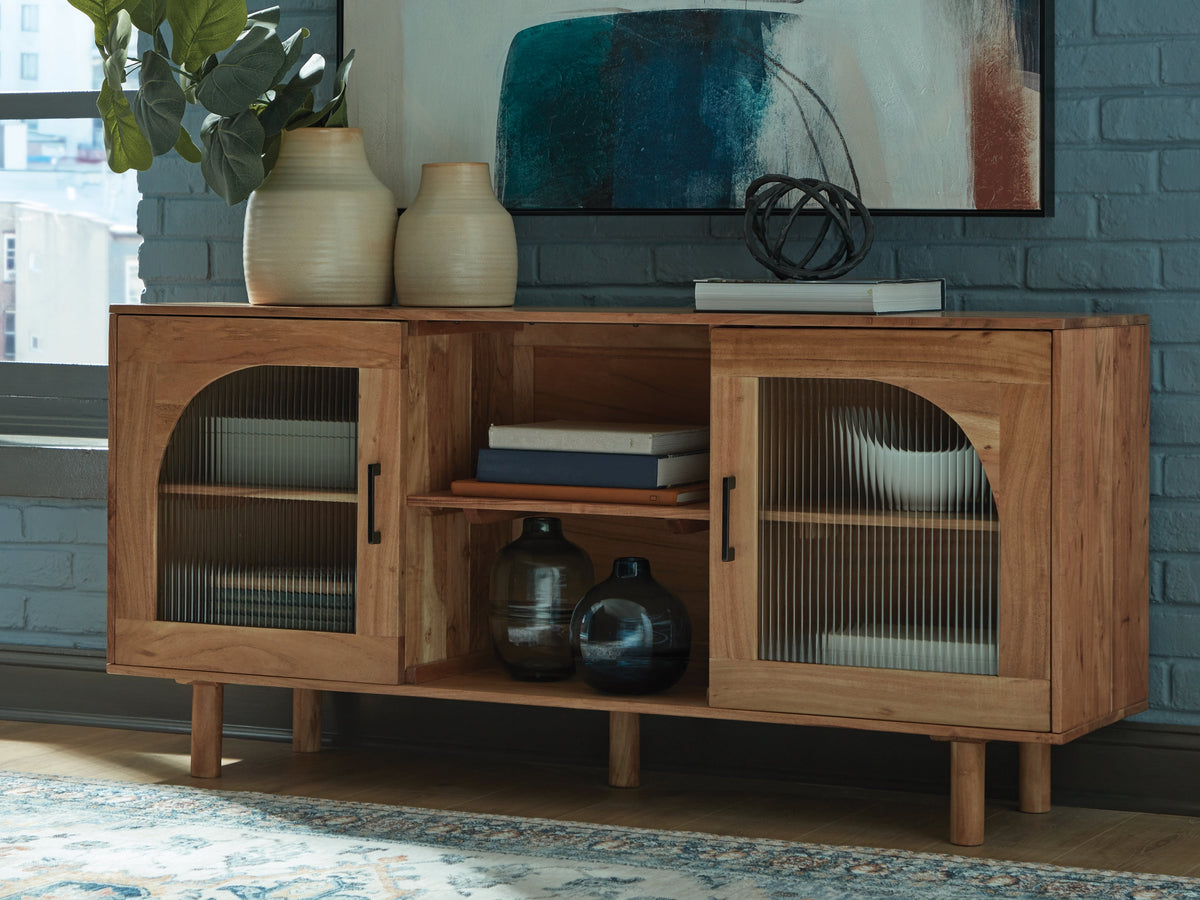 Adway Natural Brown Accent Cabinet by Ashley at Eve Furniture
