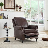Savannah Brown Leather Push Back Recliner Chair
