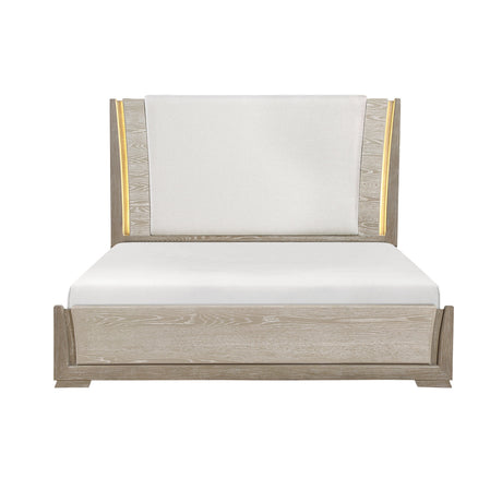 Aeon Brown/Gray 4-Piece Queen Bedroom Set by Homelegance at Eve Furniture